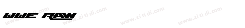 WWE Raw字体转换